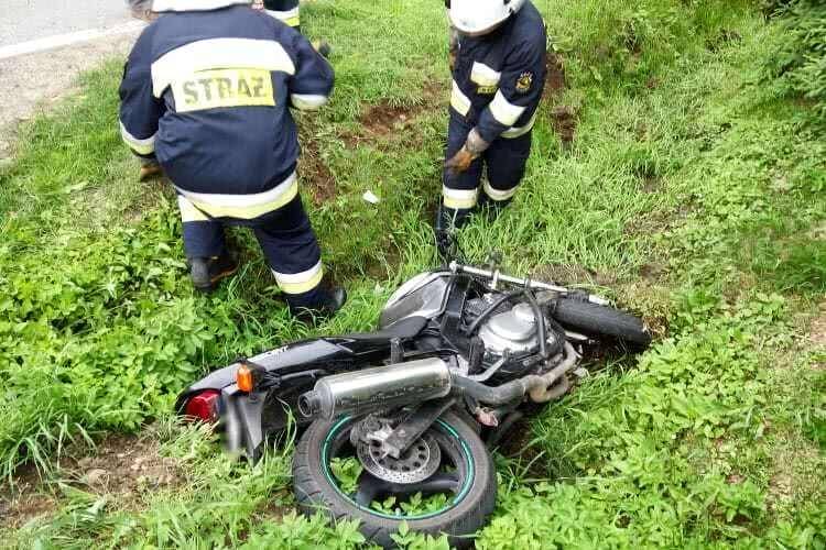 Wywróciły się na motocyklu
