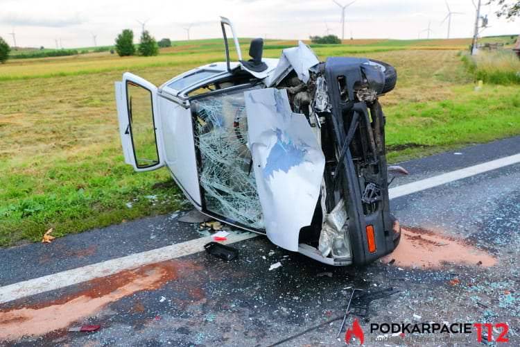 Zderzenie czterech samochodów w Iwoniczu