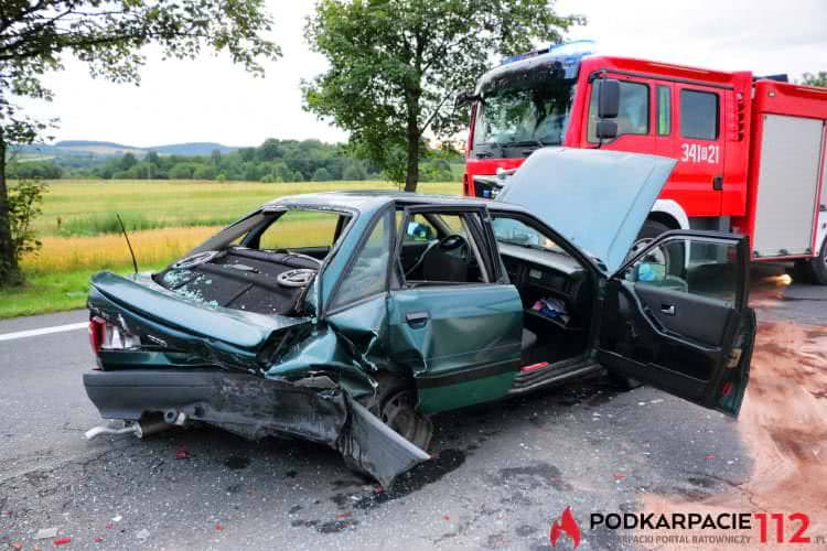 Zderzenie czterech samochodów w Iwoniczu