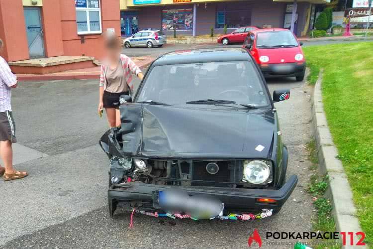 Zderzenie volkswagena i volvo