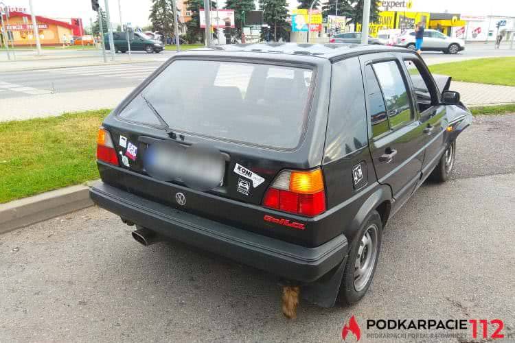 Zderzenie volkswagena i volvo