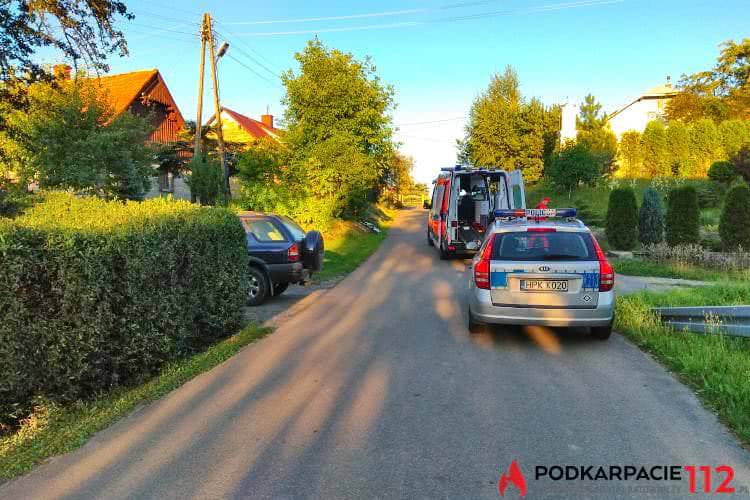 Wypadek motorowerzysty w Głowience