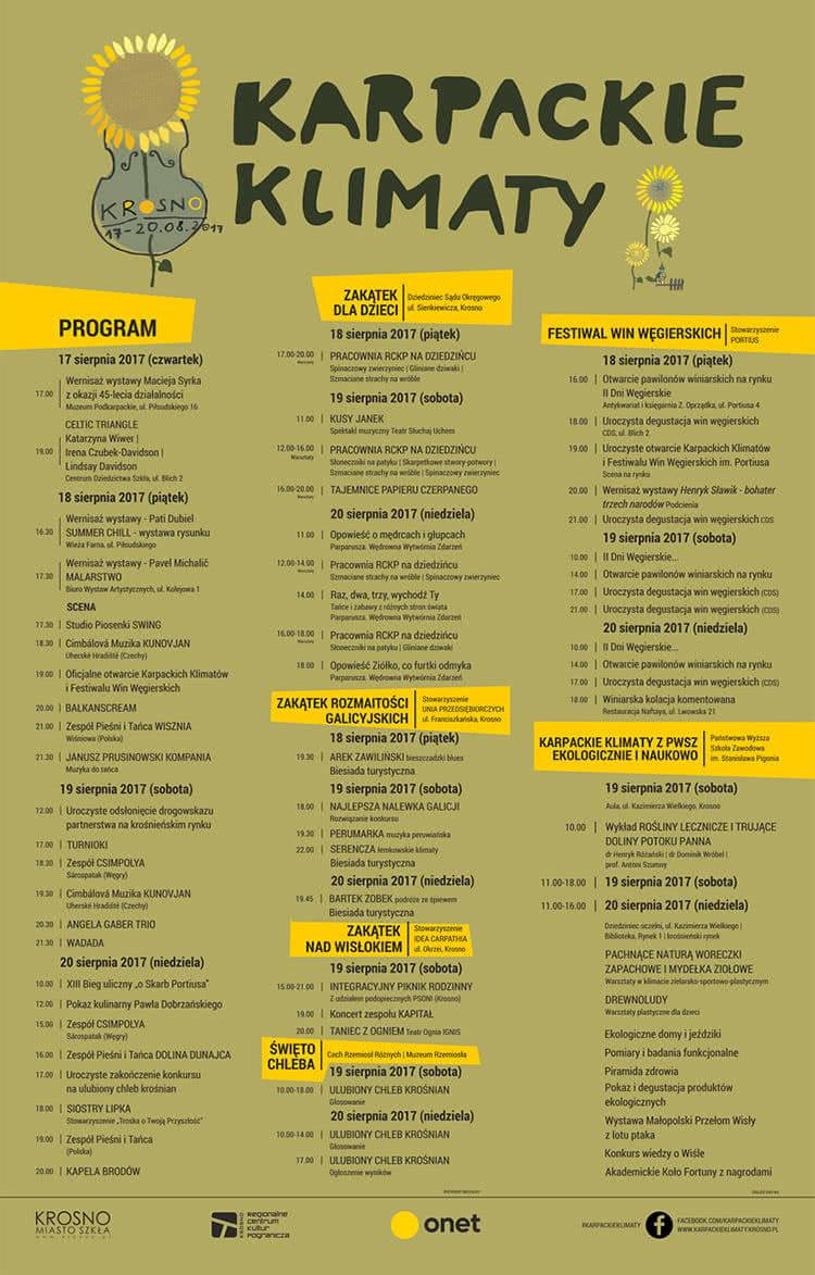 Już w najbliższy czwartek początek Karpackich Klimatów