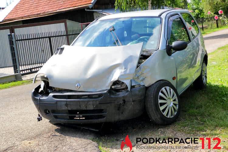 Zderzenie audi i renault w Jedliczu