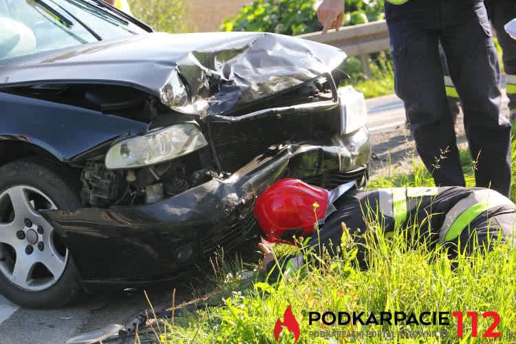 Zderzenie trzech samochodów w Moderówce