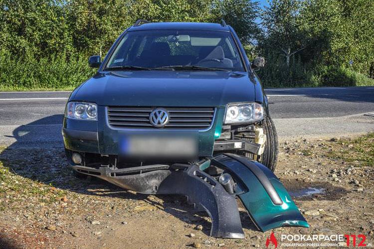 Zderzenie motocyklisty z osobówką w Miejscu Piastowym