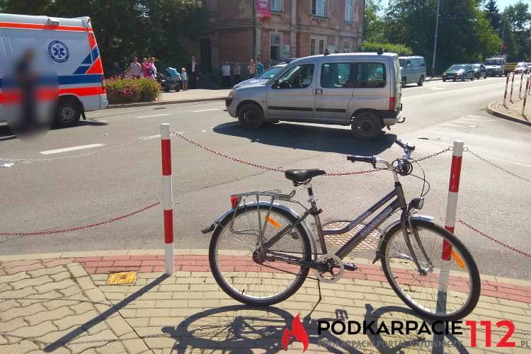 Groźne potrącenie rowerzystki