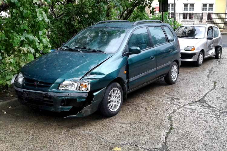 Zderzenie mitsubishi i fiata w Rymanowie