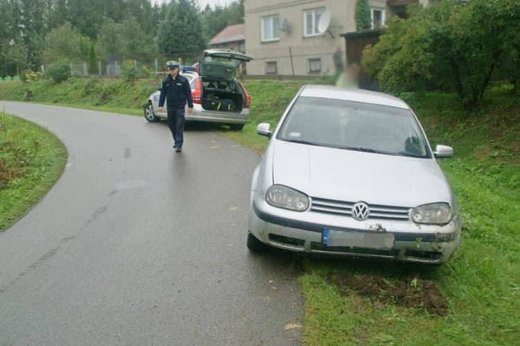 Mandat za wjechanie do rowu