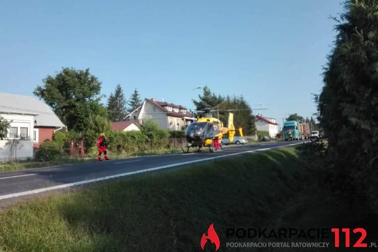 Potrącenie rowerzysty z dzieckiem  w Iwoniczu