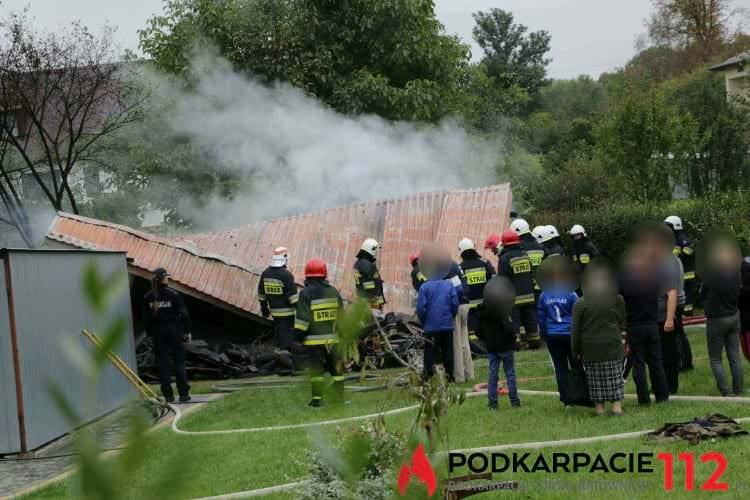 Pożar budynku gospodarczego w Targowiskach