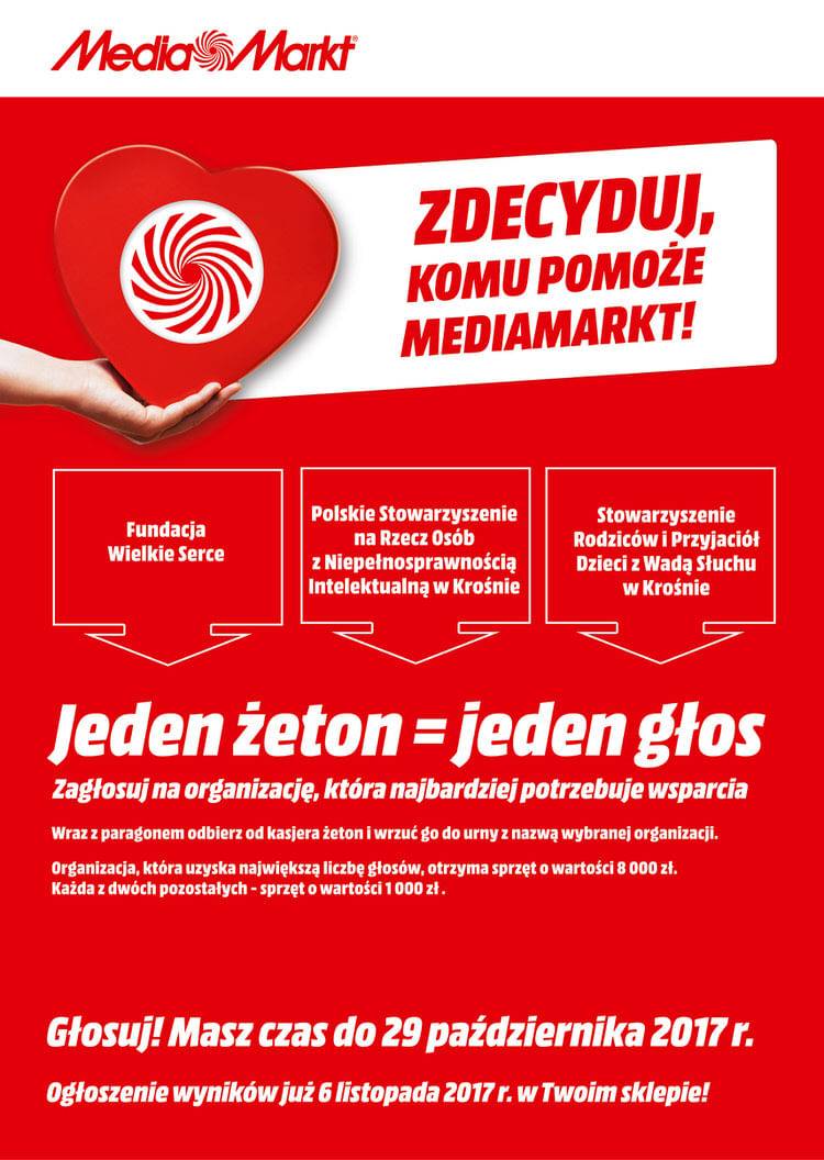MediaMarkt dla krośnieńskich organizacji społecznych. Głosowanie w akcji charytatywnej