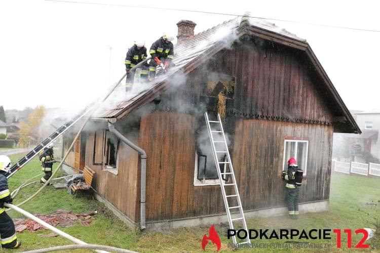 Pożar domu w Równem