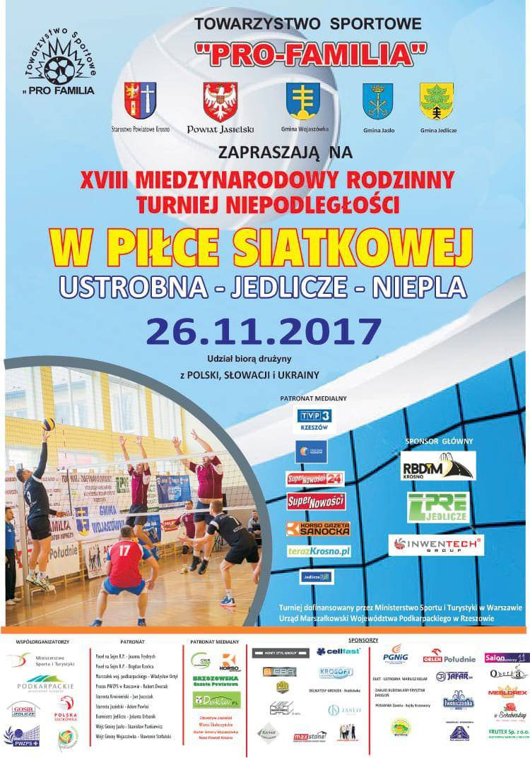 XVIII Międzynarodowy Rodzinny Turniej Niepodległości... - zaproszenie