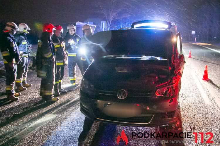 Zderzenie vw i audi w Sieniawie