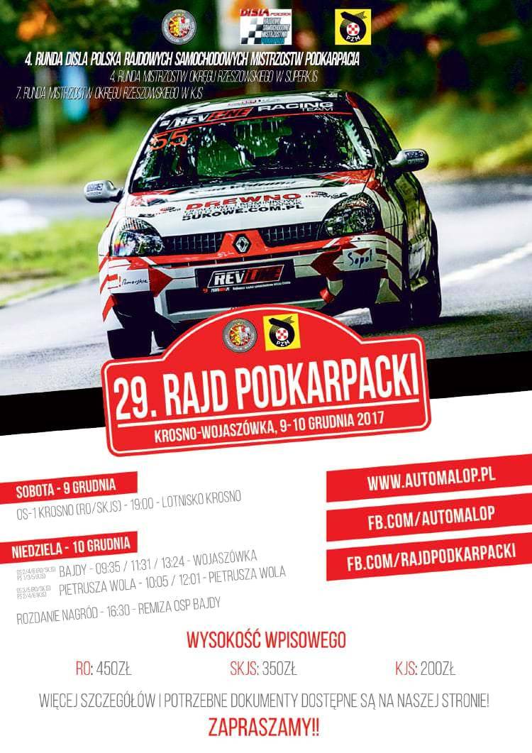 29. Rajd Podkarpacki już za niedługo