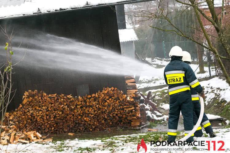 Pożar budynku gospodarczego w Chorkówce