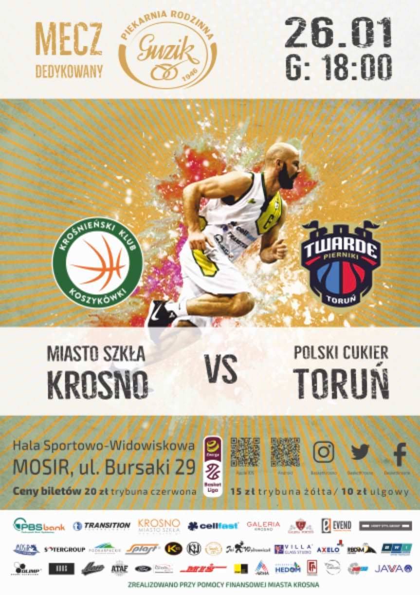Miasto Szkła Krosno zmierzy się z drużyną Polskiego Cukru Toruń