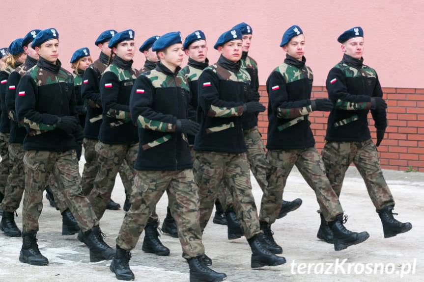Uroczysta przysięga uczniów klas mundurowych