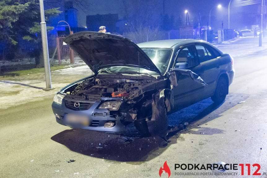 Zderzenie opla i mazdy