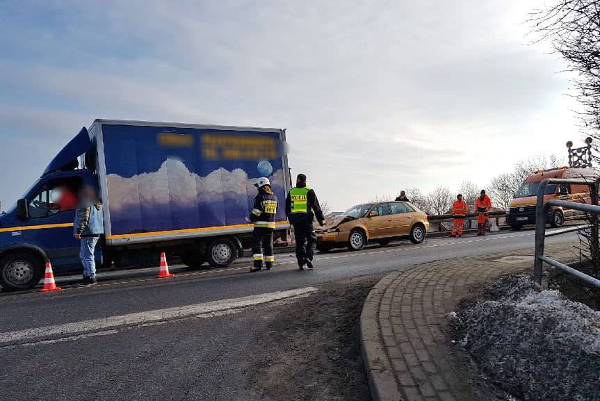 Zderzenie trzech samochodów w Rymanowie