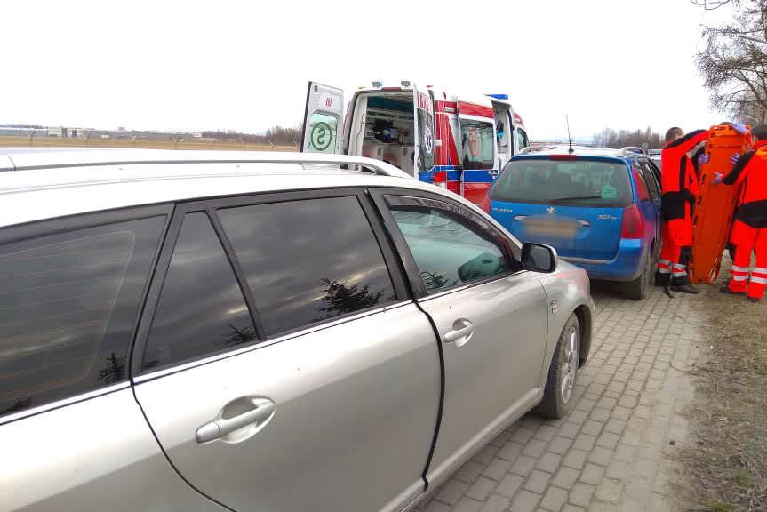 Zderzenie czterech samochodów w Krośnie