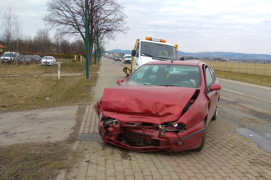 Zderzenie czterech samochodów w Krośnie