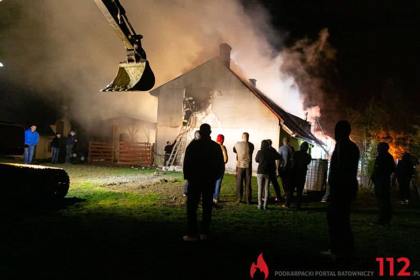 Pożar budynku w Posadzie Górnej