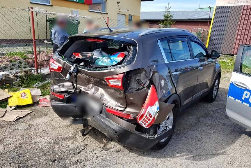 Groźnie wyglądająca kolizja w Rymanowie