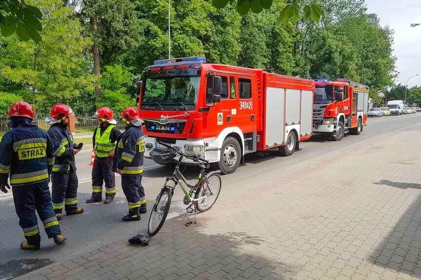 Potrącenie rowerzysty. Mężczyzna trafił do szpitala