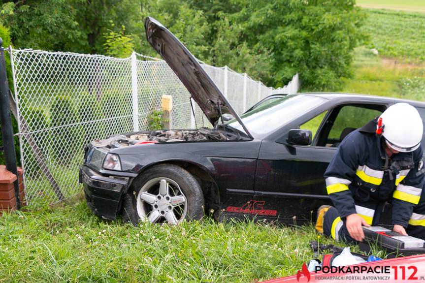 Żarnowiec. Kolizja samochodu