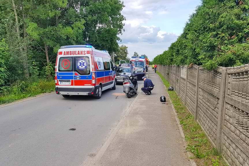 Wywrotka na skuterze, pasażerka w szpitalu