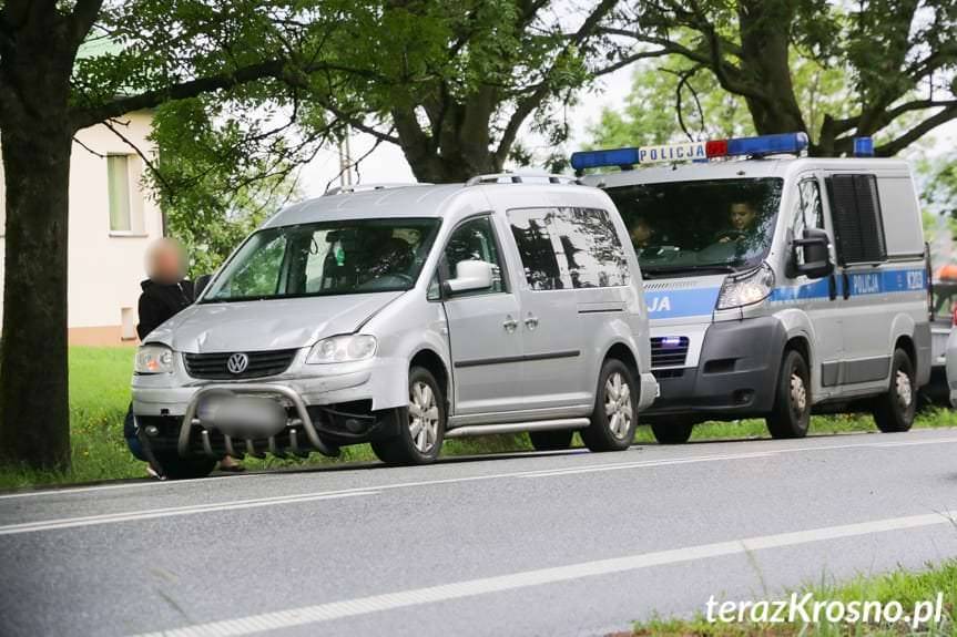 Zderzenie trzech samochodów na Bieszczadzkiej