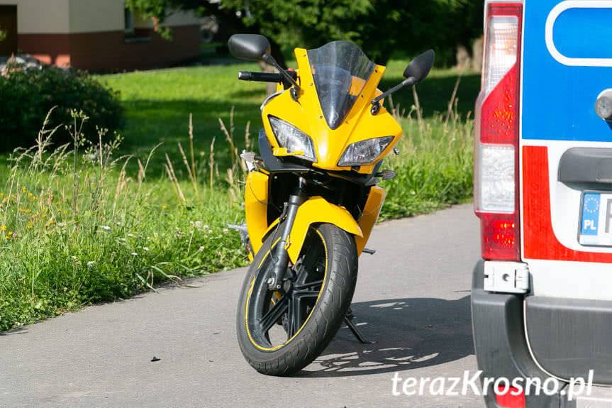 Zderzenie motocykla z samochodem w Odrzykoniu