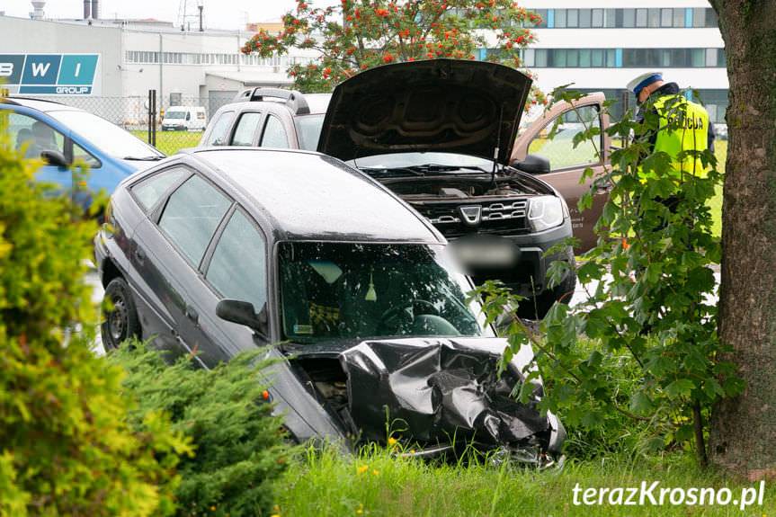 Zderzenie opla i dacii na Podkarpackiej
