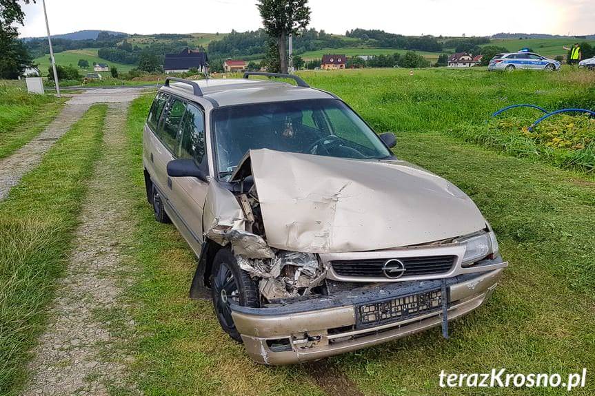Zderzenie opla i renault w Rymanowie