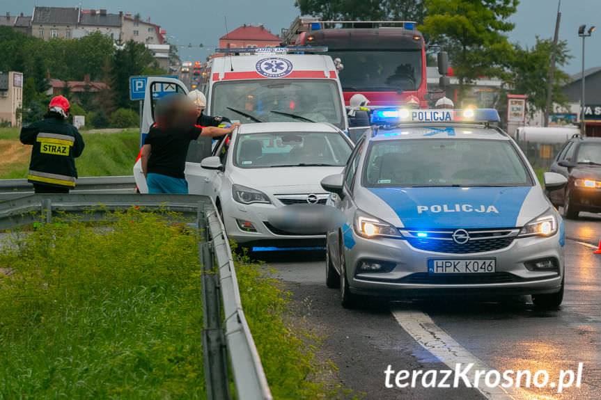 Kolizja dwóch samochodów na DK28