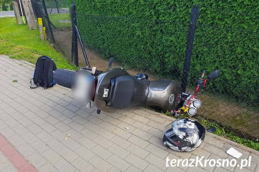 Motocyklista bez uprawnień spowodował wypadek