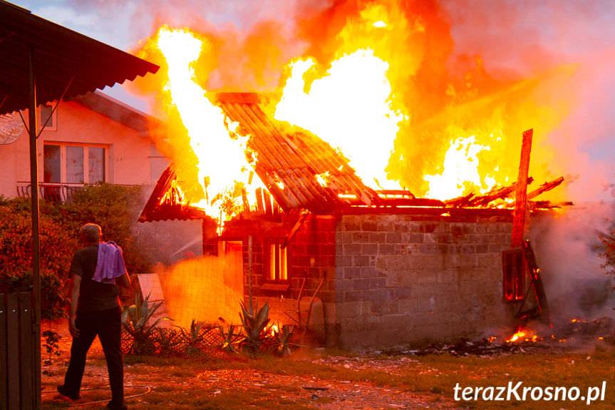 Pożar budynku gospodarczego we Wrocance