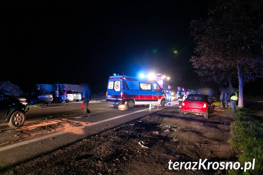 Zderzenie trzech samochodów w Iwoniczu