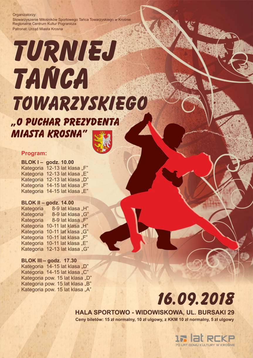 V Turniej Tańca Towarzyskiego "O Puchar Prezydenta Miasta Krosna"