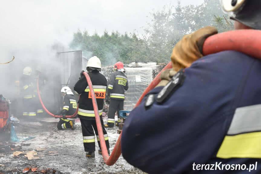 Potężny pożar w Odrzykoniu