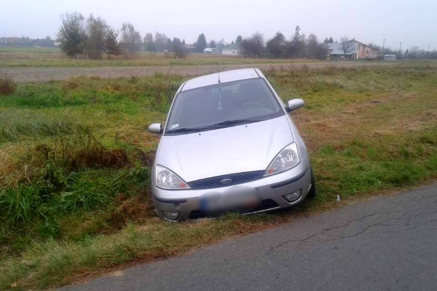 Pijany zjechał z drogi