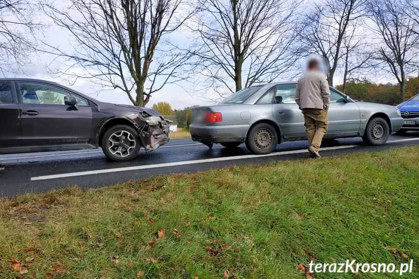 Kolizja trzech samochodów w Jaszczwi