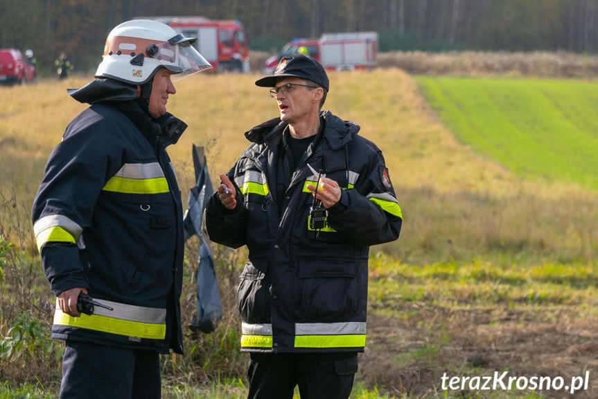 Ćwiczenia zgrywające strażaków ochotników z gminy Jedlicze