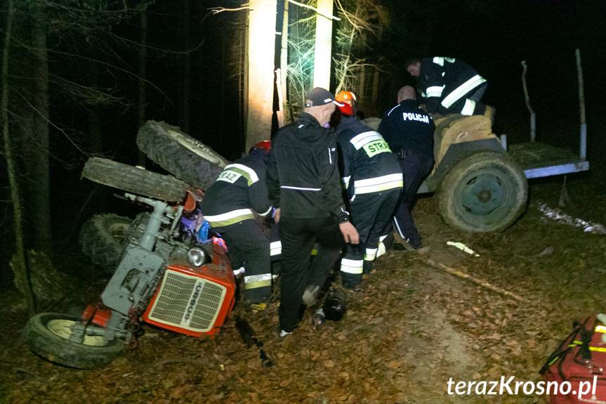 Koszmarny wypadek w lesie, nie żyje młody mężczyzna