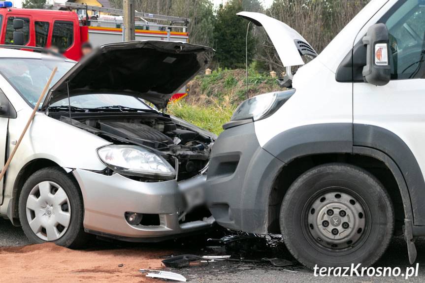 Czołowe zderzenie w Trześniowie