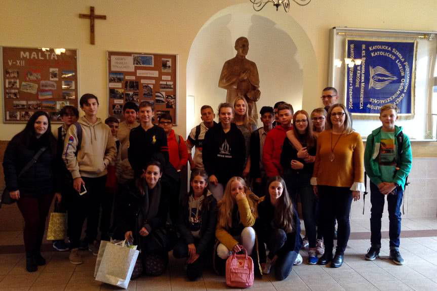 Uczniowie z Malty w Krośnieńskim Katoliku