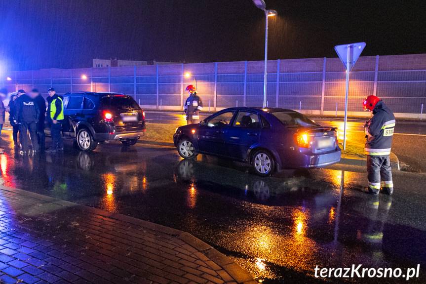 Zderzenie chevroletów na Podkarpackiej