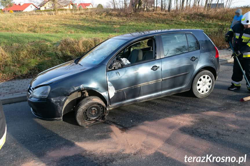 Zderzenie dwóch samochodów w Krościenku Wyżnym